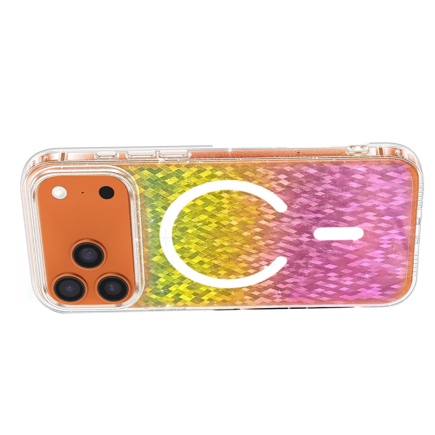 CD-Pattern Electroplated Four Corner Shockproof Case for iPhone 17 Pro Max