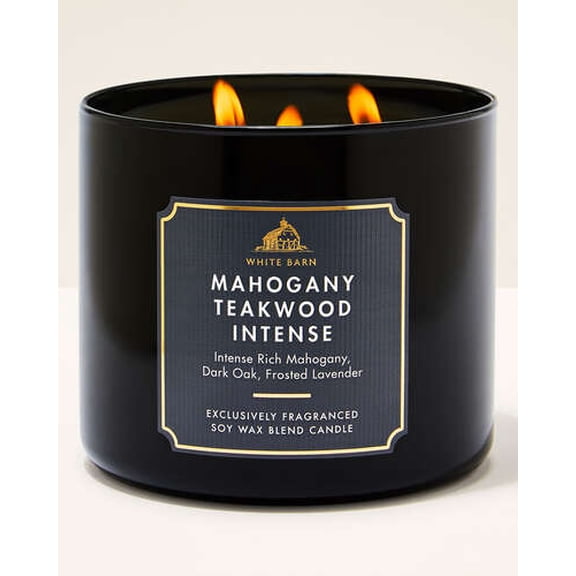 Mahogany Teakwood Intense 3-Wick Scented Candle