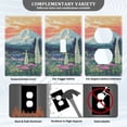 thumbnail image 3 of Yayeee Toggle Light Switch Wall Plate 1-Gang 4.5"x2.7" Home Decorative Outlet Cover, Floral Mountain, 3 of 7