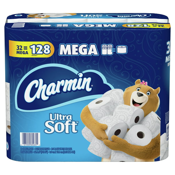 Charmin Ultra Soft Toilet Paper 32 Mega Roll, 264 Sheets Per Roll ...