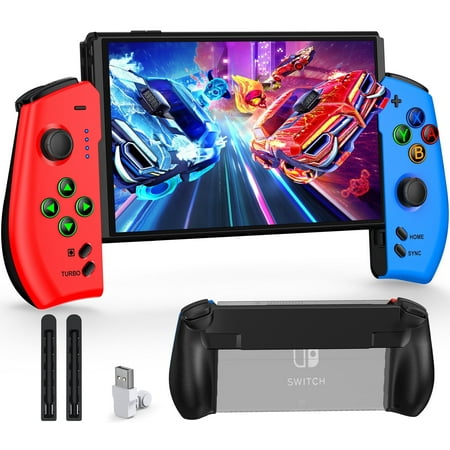 Joypad for Nintendo Switch/OLED Joy Cons,ESYWEN Replacement for Switch Joy Cons with 6-Axis Gyro/Dual Motor Vibration/Turbo/Wake up, Replacement for Nintendo Switch Controller