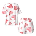 thumbnail image 5 of Picia Pink Hearts Pajamas Sets for Women Soft Short-Sleeved Pjs with Lounge Shorts Two Piece Sleepwear-XX-Large, 5 of 9