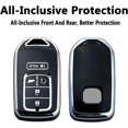 thumbnail image 3 of Key Fob Cover Compatible with Honda Accord Civic CRV HRV CRZ Fit Odyssey Passport Pilot Keychain Case Holder Protector,Black, 3 of 7