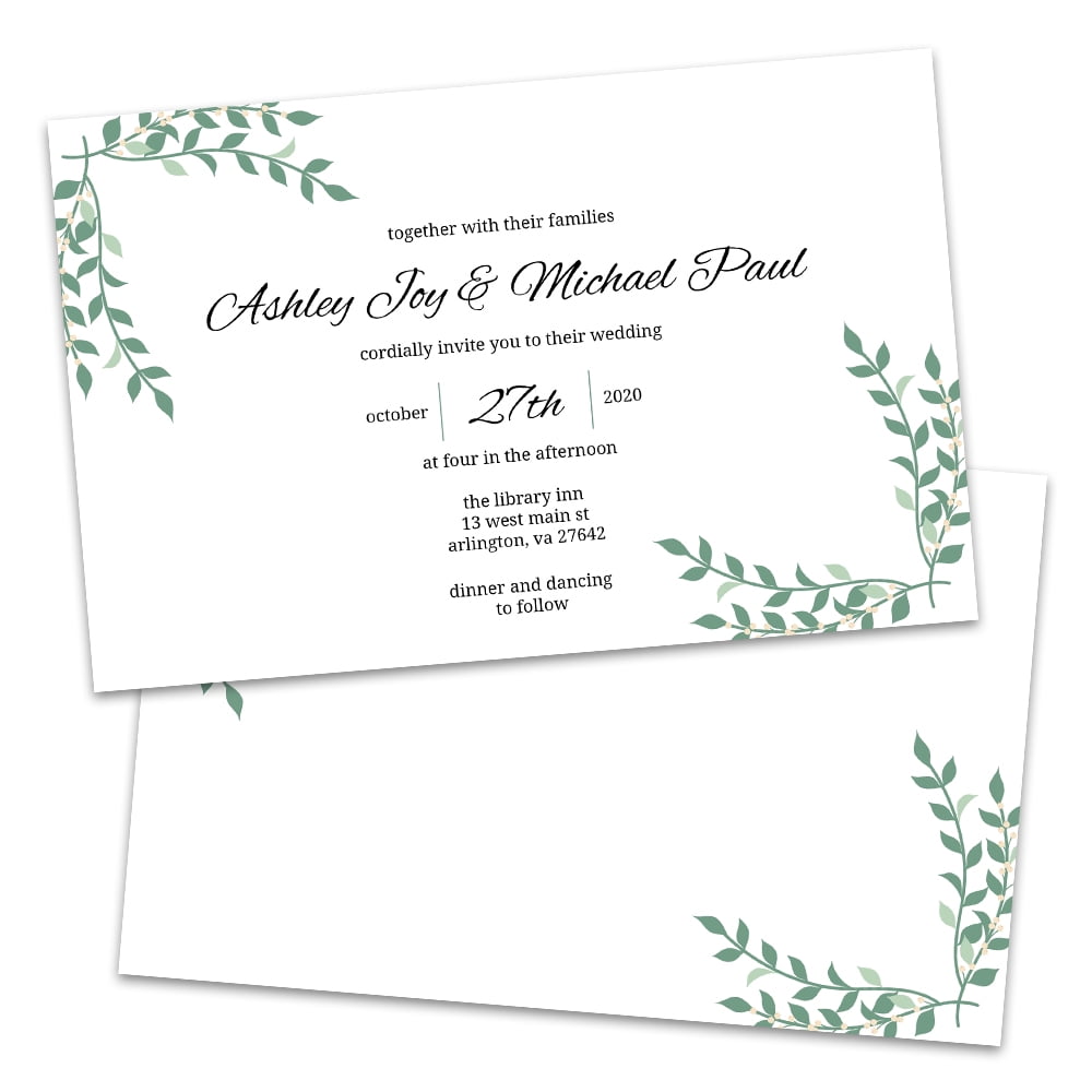 Personalized Laurels Wedding Invitation