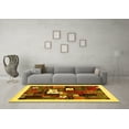 thumbnail image 3 of Ahgly Company Indoor Round Abstract Yellow Contemporary Area Rugs, 6' Round, 3 of 4