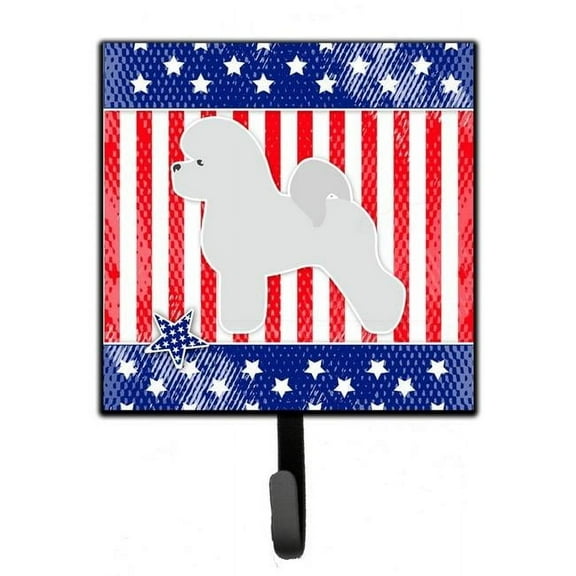 USA Patriotic Bichon Frise Leash or Key Holder