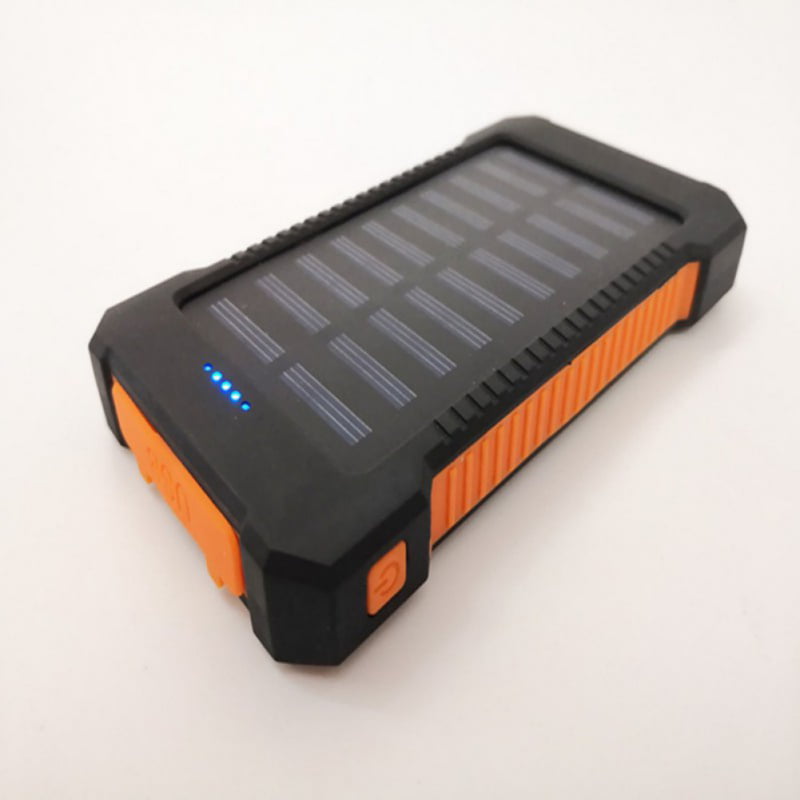 Wireless Solar Power Bank 80000Mah Portable External Charger Fast Charging LED External Battery for Smart Phone,Blue