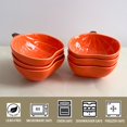 thumbnail image 4 of FYUEROPA Ceramic Pumpkin Ramekins Set, Small Bowls for Baking Souffle, Pudding, Serving Snack, Dessert, 6Oz (16PCS), 4 of 4