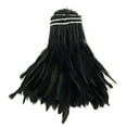 thumbnail image 2 of Zucker Feather Products Rooster Coque Tails Feathers Black Iridescent Trim Strung - 4-6” x 1 yd - Black/Iridescent, 2 of 2
