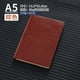 thumbnail image 1 of XmhyTop Cuaderno de cuero A5 de tapa dura con compartimento para bolígrafo, de cuero para mujeres y hombres, para oficina,diario y diario de viaje, 50 hojas, 100 páginas (marrón), 1 of 2
