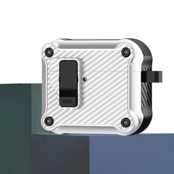 Allytechgroup for Apple Airpods Pro 3 Case with Keychain, [Support Wireless Charging] Slim Lightweigt Rugged Military Protective Case with Lanyard for Airpods Pro 3rd Gen (2025), White