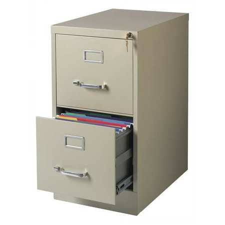 hirsh 22-inch deep 2-drawer, letter-size vertical file cabinet
