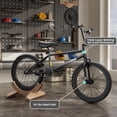 thumbnail image 6 of Korimefa Freestyle BMX Bikes, 18 inch Kids Bicycles for 7-12 Years Old Boys Child Tween Teen, with Aluminum Alloy U-Brake, Rear R-Brake, Hand Brake Levers & Front Rear Pedals, Black, 6 of 11
