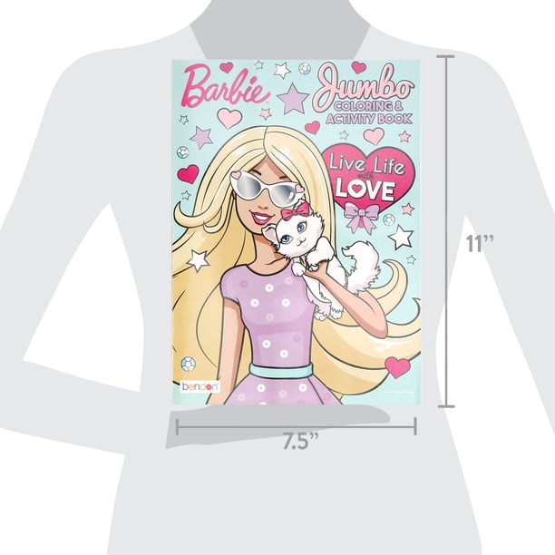 BARBIE Kids Set, Learning Activity Coloring Book, 80 Pages, 2-Pack