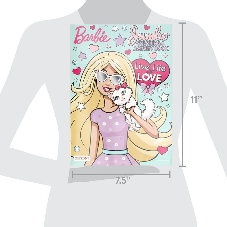 BARBIE Kids Set, Learning Activity Coloring Book, 80 Pages, 2-Pack