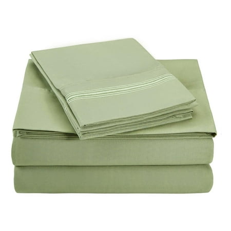 UPC 855031145103 product image for Superior 4-Count Sage Embroidered Microfiber Sheet Set  California King | upcitemdb.com