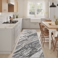 thumbnail image 4 of MICGEEK 2x6 Runner Rug, Washable Non-Slip Indoor Runner Rug for Kitchen Halfway Laundry Bedroom Living Room Carpet Area Rug, 2x6 ft Abstract Low Pile Kitchen Runner Rug, Gray/Brown, 4 of 6