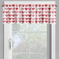 thumbnail image 4 of Ambesonne Valentines Day Valance & Curtain, Romantic Hearts, 55"x30", Vermilion Pink White, 4 of 6