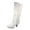 White, variant on Bag-1 Women's Round Toe Low Heel Zipper Mid-Calf Causal Dress Boots Shoes