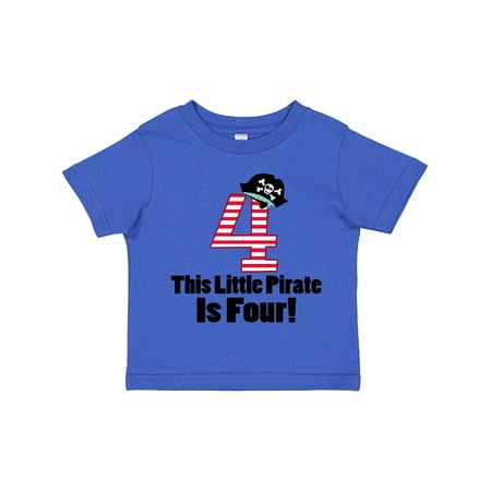 Inktastic Pirate 4th Birthday Party Boys or Girls Toddler T-Shirt