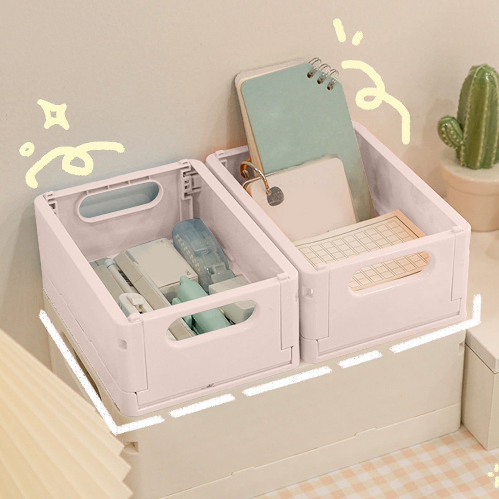 Rovga Polypropylene Storage Baskets, 2 Pieces