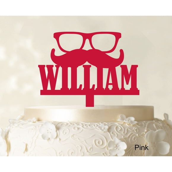Personalized Name Cake Topper Personalized Pink Cake Topper Color Option Available 5-7 Inches Wide