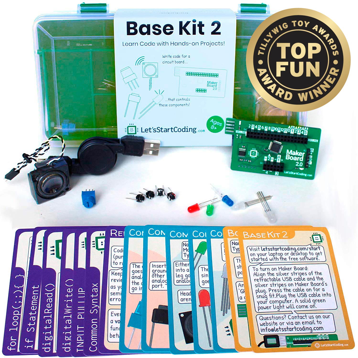 Coding and STEM kit for boys and girls 8-12 from Let's Start Coding Base Kit 2