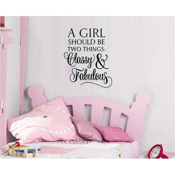 A girl should be two things:Classy and Fabulous #2  13" x 16" Black/Pink