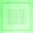 thumbnail image 1 of Ahgly Company Indoor Square Solid Emerald Green Modern Area Rugs, 7' Square, 1 of 4