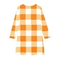 thumbnail image 5 of NAISIBABY A-Line Dress for Girls, Elastic Soft Plaid Long Sleeve Training Dance Ballet Midi Dress Orange 4-5T, 5 of 5