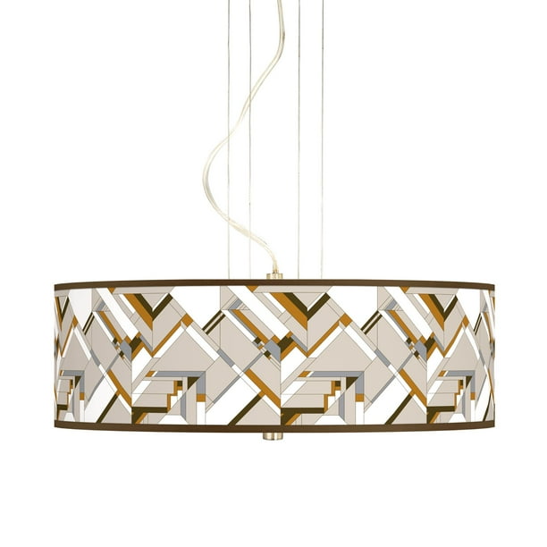 Giclee Gallery Craftsman Mosaic 20 Wide 3 Light Pendant Chandelier Com 3 Light Pendant Chandelier, Craftsman Mosaic Ava 6 Light Nickel Pendant Chandelier