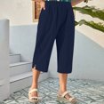 thumbnail image 1 of Summer Savings Clearance! Womens Solid Color Pocket Bottom Slit Pants Sales Today Clearance!, 1 of 9