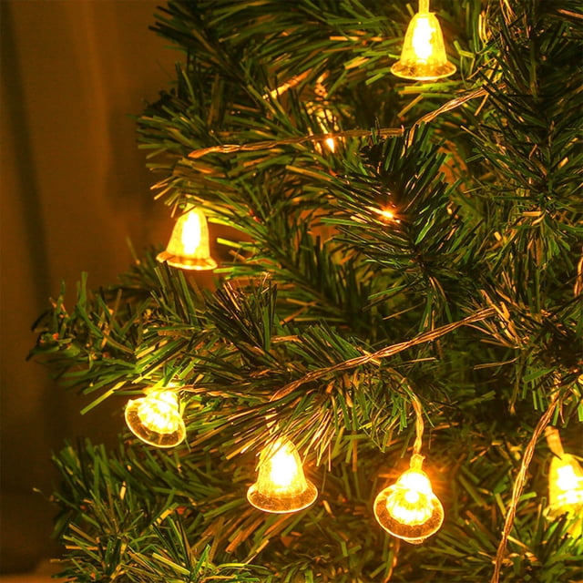 Luces navideñas LED a pilas - Luces blancas cálidas intermitentes de 320 cm con temporizador para árbol navideño y decoración del hogar