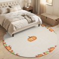 thumbnail image 4 of Small Round Rug 3Ft, Pumpkins Thanksgiving Non-Slip Washable Circle Rugs Carpet, Fall Rustic Elegant Farmhouse Indoor Outdoor Rug Floor Mats Throw Runner for Bedroom Living Room Bathroom, 4 of 8