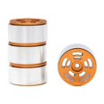 thumbnail image 4 of 4PCS 1.0in Metal Wheel Rims for 1/24 1/18 RC Crawler Car Axial SCX24 AX24 FCX24 Enduro24 TRX4M,Dual-Hole 5-Spokes Orange, 4 of 4