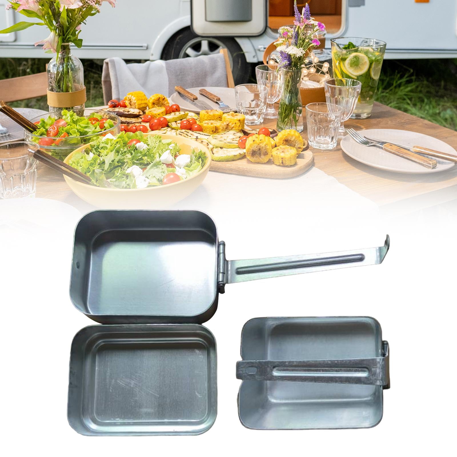 Fiocias Aluminum Bento Box Reusable Crack Resistant Lunchbox for Work Camping Picnic