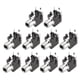 thumbnail image 1 of Conector RCA hembra de montaje en panel PCB negro de 2 pines, 10Pcs, 1 of 4