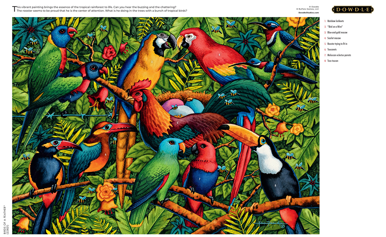 Buffalo Games 300-Piece Dowdle Birds of a Feather Adult Interlocking Jigsaw Puzzle