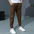 thumbnail image 2 of SJLDQY Boys Joggers Summer Lightweight Sweatpants for Boys Solid Color Loose Athletic Trousers with Pockets, 2 of 8