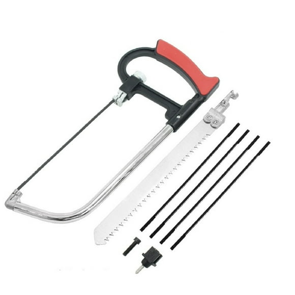 Mini Hacksaw And Block Set Compact Strong Frame Design Hand Saw With 1PC Hacksaw For Sawing Wood Pipes Steel Pipes Meat Old Fashion Kitchen