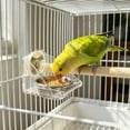 thumbnail image 6 of Spill-Proof Bird Feeder for Cage Chew-Proof Stainless Steel Hanging Birds Food Bowl with Acrylic Cover No-Mess Parrot Feeder for Lovebirds Parakeets Conures 5.9", 6 of 6