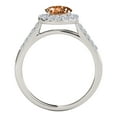 thumbnail image 2 of Mauli Jewels Engagement Rings for Women 1.40 Carat Halo Morganite And Diamond Bridal Set 4 Prong-Setting 14k White Gold, 2 of 6