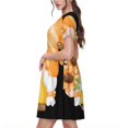 thumbnail image 2 of Disketp Sunflower Gnomes 2 para Vestido de Manga Corta para Mujeres, Vestidos de Verano para Mujeres, Casual y Holgado para la Playa, 2 of 6