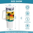 thumbnail image 3 of Surfers Beach Trees Waves 40 oz Tumbler with Handle Insulated&nbsp;Travel Mug&nbsp;Lid Straw Leak Proof Steel Vacuum Water Bottles Glasses Fits in Car Cup Holder, 3 of 7