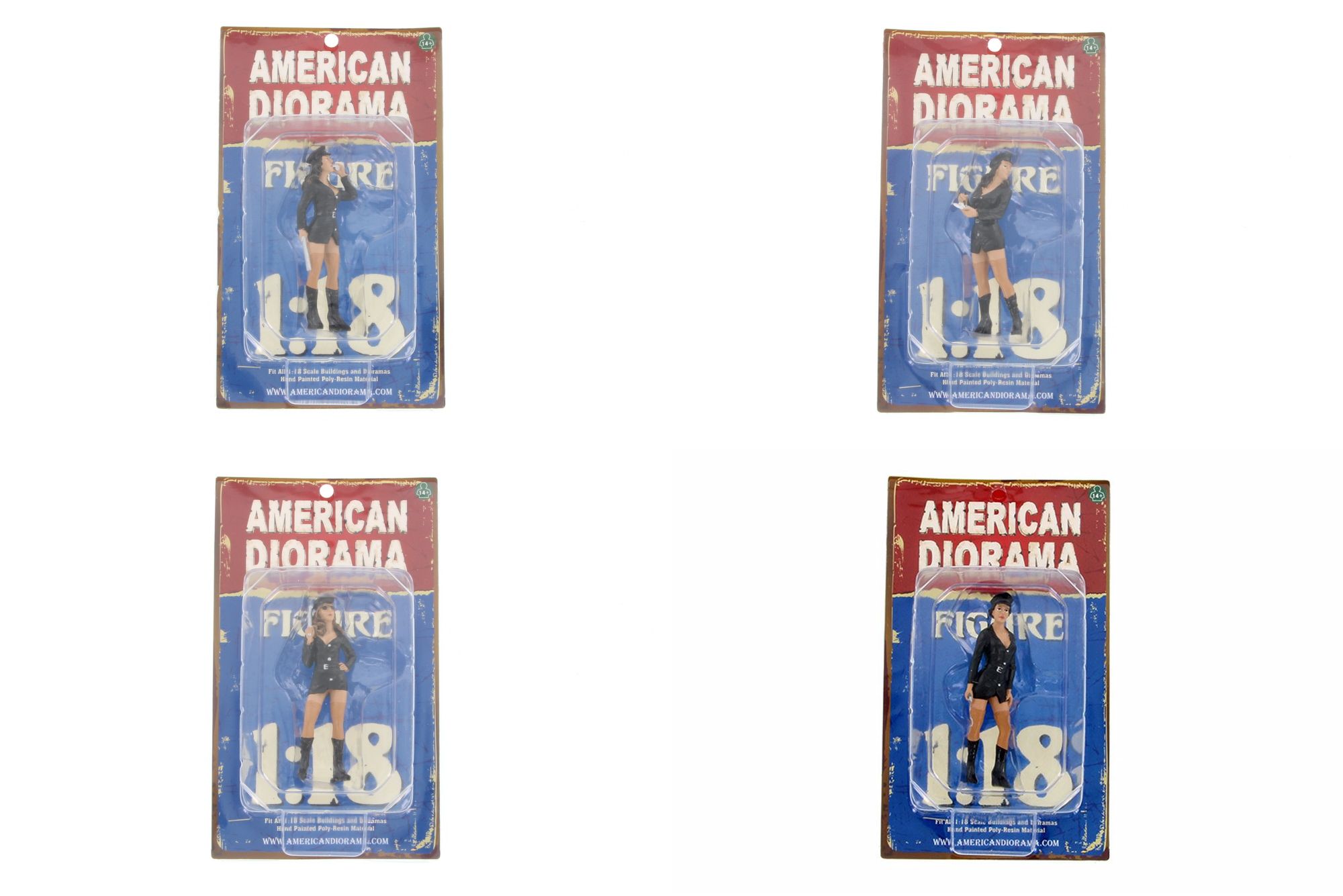American Diorama Costume Babes Set of Four 1/18 Scale Figurines