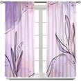 thumbnail image 3 of Lavender Floral Curtains, Lavender Flower Purple Window Treatments for Living Room Girls Woman Room Decor, Luxurious Elegant Purple Drapes 2 Panels, 42x63 Inch, 3 of 6