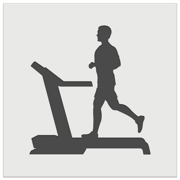 Man Running on Treadmill Cardio Workout Gym DIY Cookie Wall Craft Stencil - 5.5 Inch
