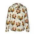 thumbnail image 3 of Gaeub Colorful Roosters Men's and Women's UPF 50+ Long-Sleeved Sun Protection Clothing, Fishing Shirt Long Sleeve Zip - Small, 3 of 9