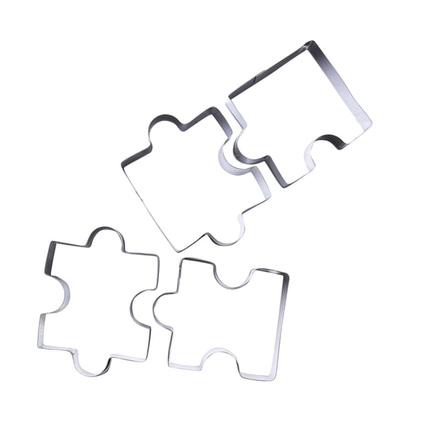 Juego de 4 cortadores de galletas de acero inoxidable para hornear, moldes para hornear DIY