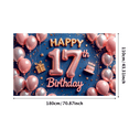 thumbnail image 6 of Balloon Decoration Happy 17th Birthday Floral Theme Party Backdrop for Teen Celebration Indoor Decoration Event, 6 of 8